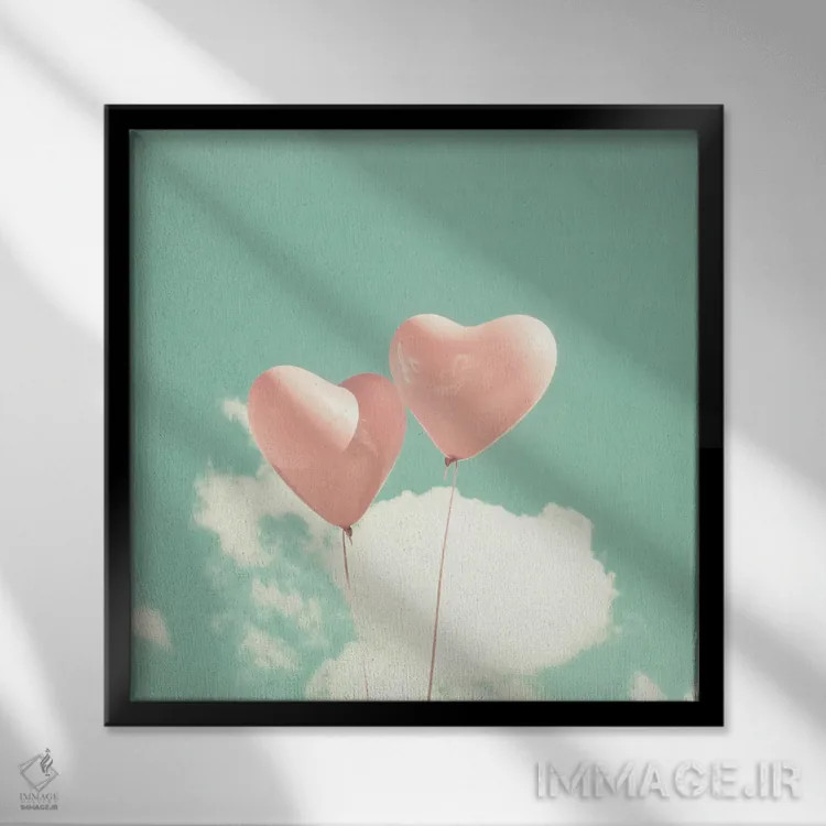 تابلو قلبهای دوستداشتنی اثر کارولین مینت - نمای قابدار مشکی