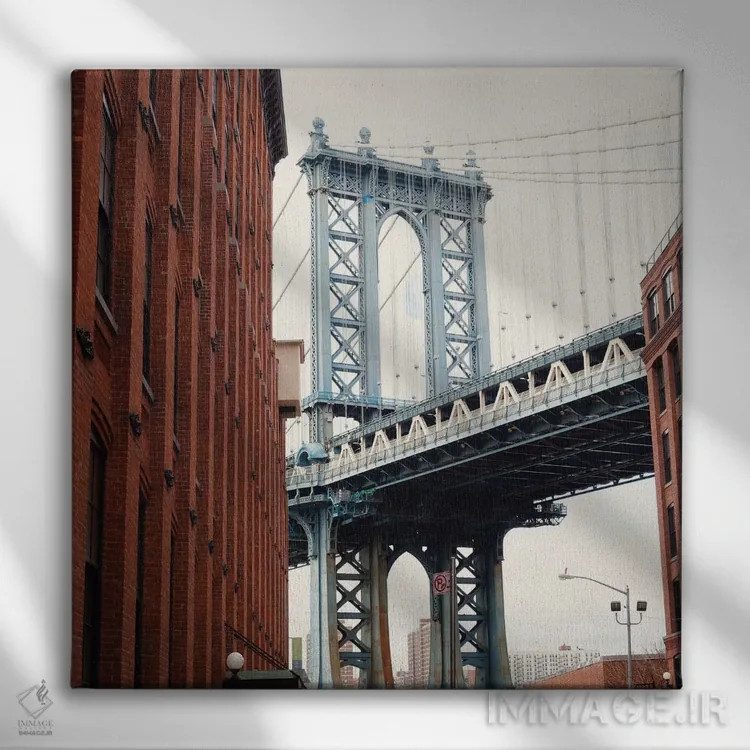 تابلو پل منهتن اثر کارولین مینت - نمای روبهرو روی دیوار