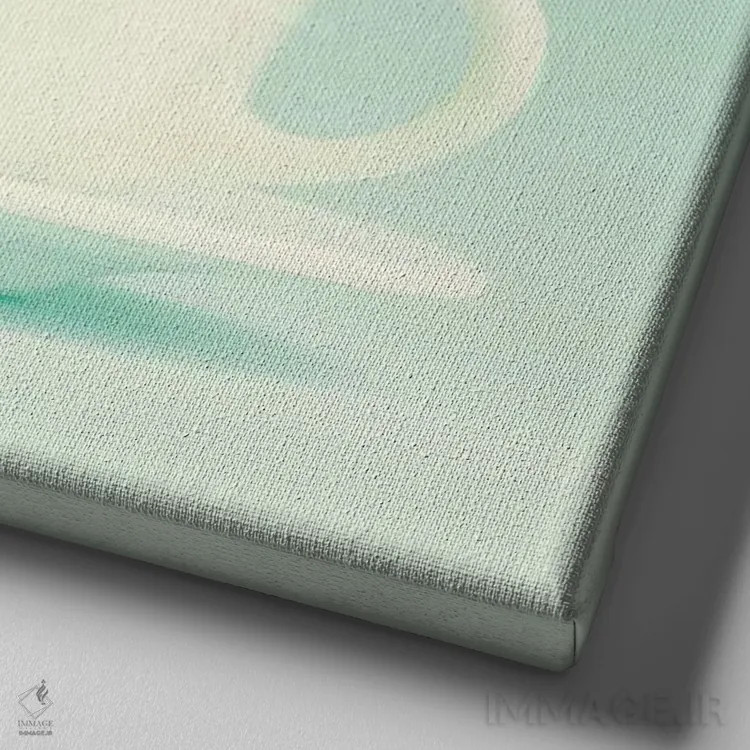 تابلو نعنا و رز اثر کارولین مینت - نمای نزدیک بافت بوم