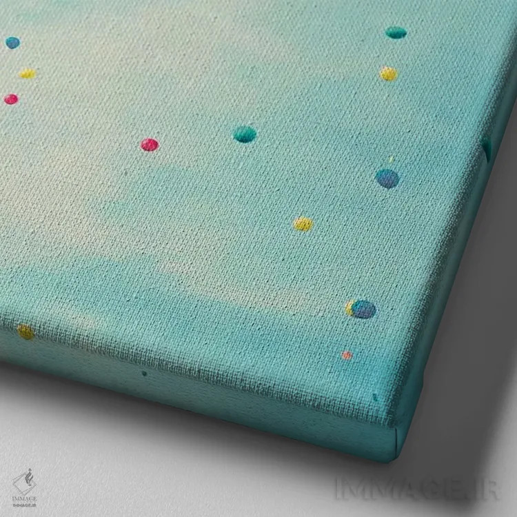 تابلو خوششانس ۳ اثر کارولین مینت - نمای نزدیک بافت بوم