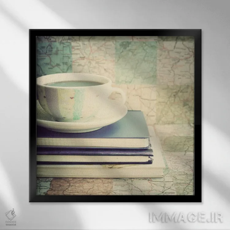 تابلو بیایید یک سفر برنامهریزی کنیم اثر کارولین مینت - نمای قابدار مشکی