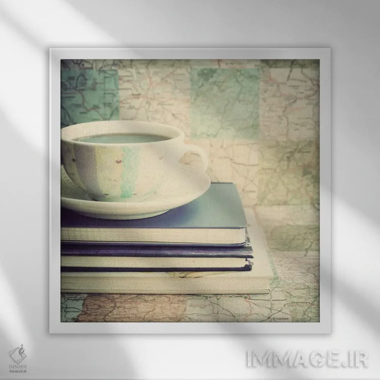 تابلو بیایید یک سفر برنامهریزی کنیم اثر کارولین مینت - نمای قابدار سفید