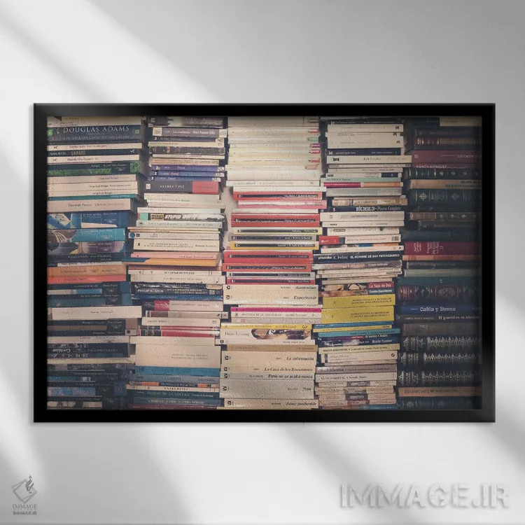 تابلو تمام کتابهای ما اثر کارولین مینت - نمای قابدار مشکی