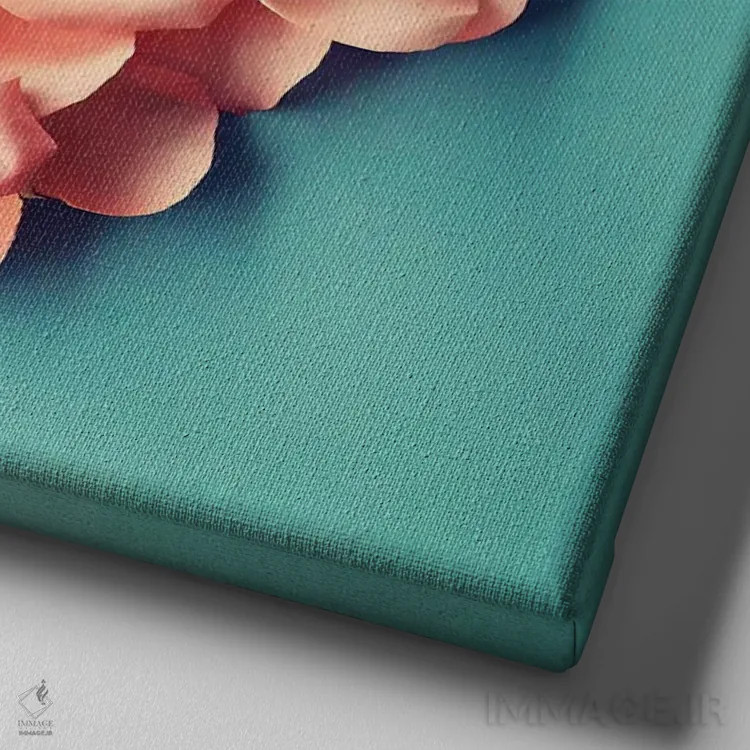 تابلو قلب من اینجاست اثر کارولین مینت - نمای نزدیک بافت بوم