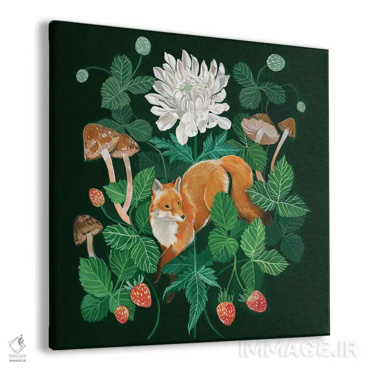 تابلو روباه توتفرنگی اثر کلارا مکآلیستر - نمای پرسپکتیو محصول