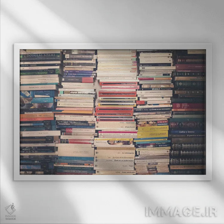 تابلو تمام کتابهای ما اثر کارولین مینت - نمای قابدار سفید