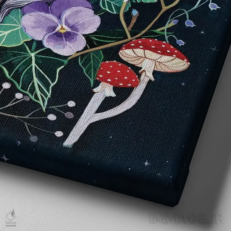 تابلو باغ تکشاخ اثر کلارا مکآلیستر - نمای نزدیک بافت بوم