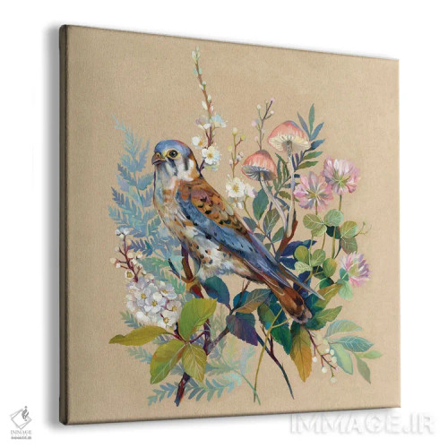 تابلو شاهین گلدار اثر کلارا مکآلیستر - نمای پرسپکتیو محصول