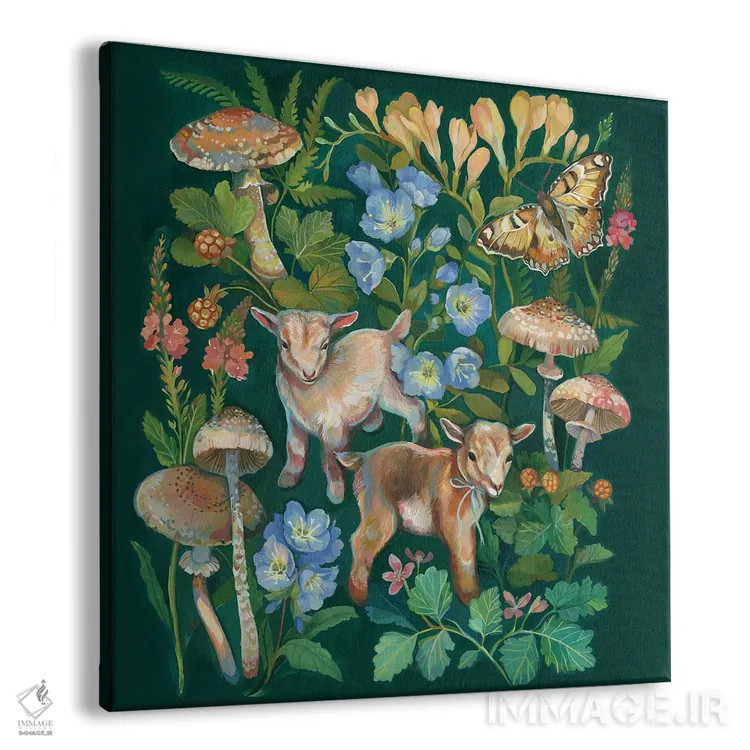 تابلو باغ قارچ با بزها اثر کلارا مکآلیستر - نمای پرسپکتیو محصول