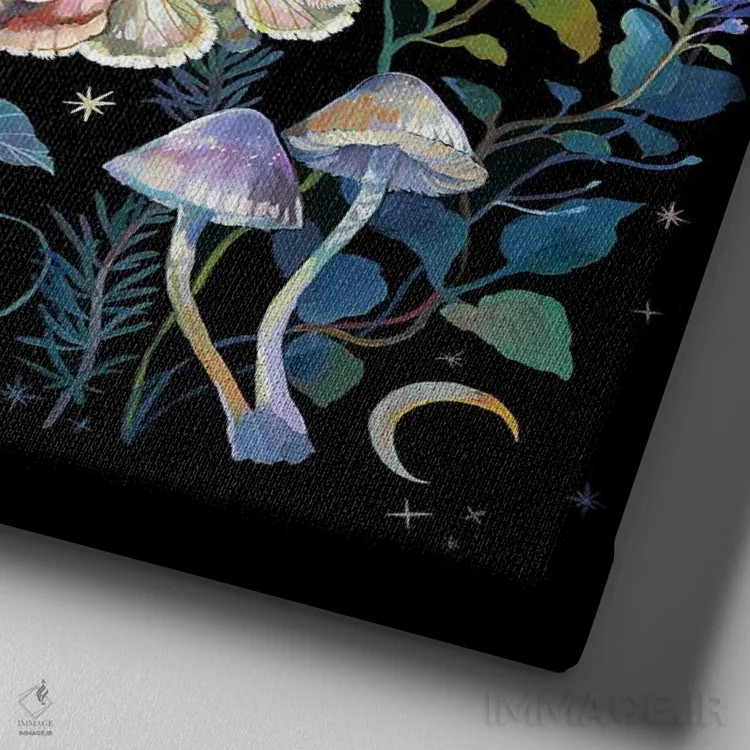 تابلو کریستالهای اسرارآمیز اثر کلارا مکآلیستر - نمای نزدیک بافت بوم