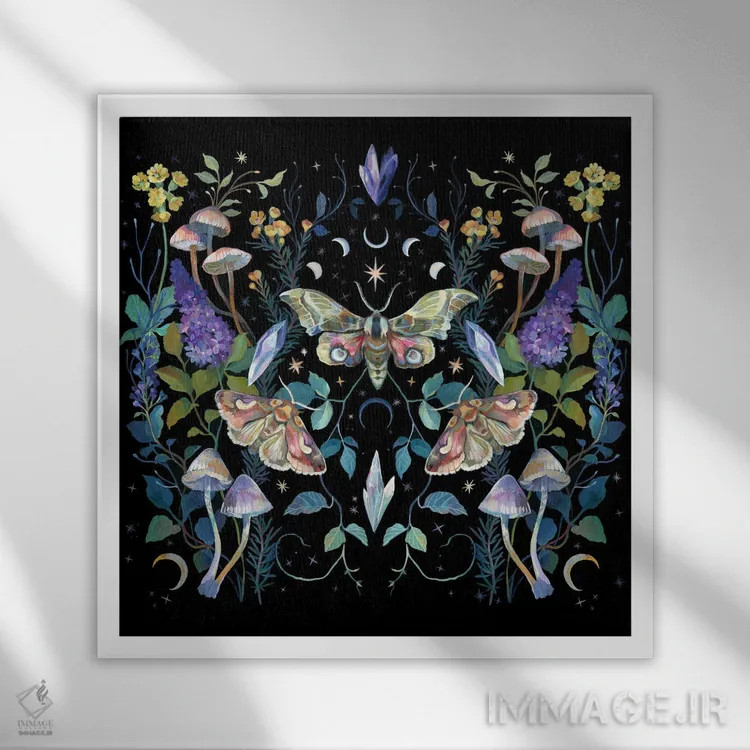 تابلو کریستالهای اسرارآمیز اثر کلارا مکآلیستر - نمای قابدار سفید