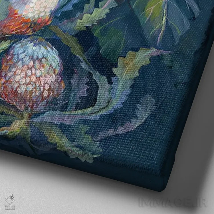 تابلو مارهای گرمسیری اثر کلارا مکآلیستر - نمای نزدیک بافت بوم