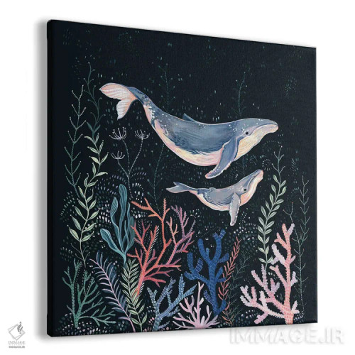 تابلو نهنگها و مرجانها اثر کلارا مکآلیستر - نمای پرسپکتیو محصول