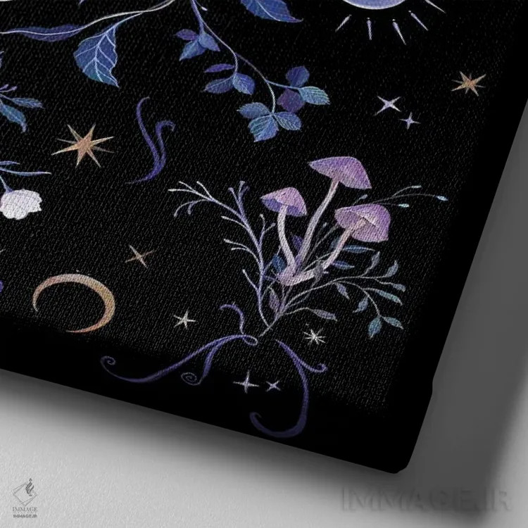 تابلو جغد مهتابی اثر کلارا مکآلیستر - نمای نزدیک بافت بوم