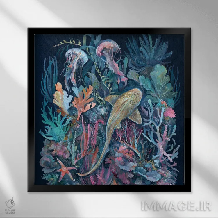 تابلو مرجانها اثر کلارا مکآلیستر - نمای قابدار مشکی