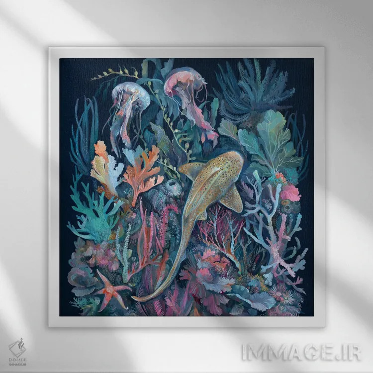 تابلو مرجانها اثر کلارا مکآلیستر - نمای قابدار سفید