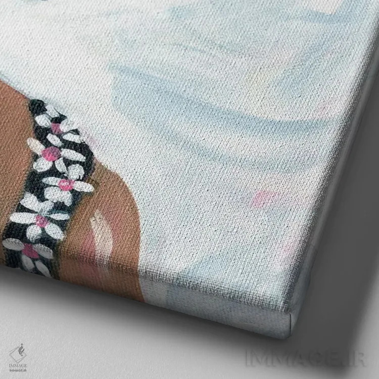 تابلو دیانا راس (خواننده آمریکایی) اثر کتی مینگوس - نمای نزدیک بافت بوم