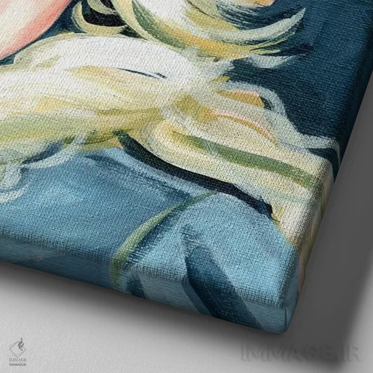 تابلو نگاه کناری دولی پارتون (خواننده آمریکایی) اثر کتی مینگوس - نمای نزدیک بافت بوم