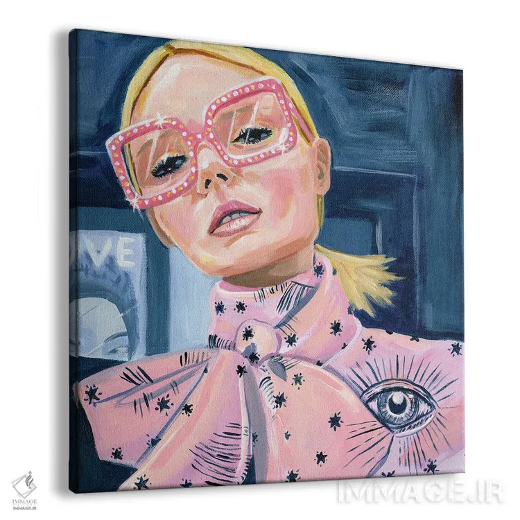 تابلو درخشش صورتی اثر کتی مینگوس - نمای پرسپکتیو محصول