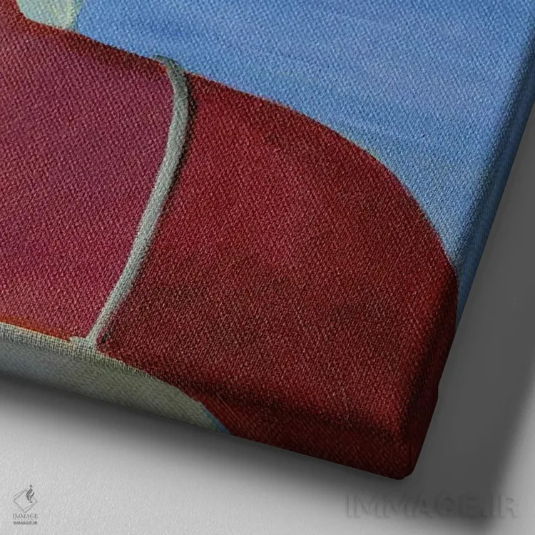 تابلو ویوین برای شنا میرود اثر کتی مینگوس - نمای نزدیک بافت بوم