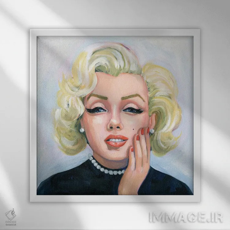 تابلو رویای مرلین (منظور: مرلین مونرو) اثر کتی مینگوس - نمای قابدار سفید