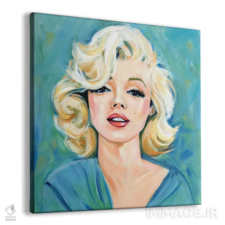 تابلو مرلین مونرو به سبک پاستل اثر کتی مینگوس - نمای پرسپکتیو محصول