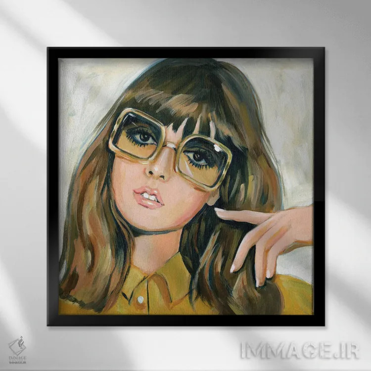 تابلو حال و هوای تابستان اثر کتی مینگوس - نمای قابدار مشکی