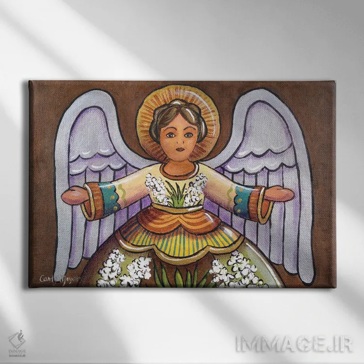 تابلو فرشته جنوب غربی با یوکاها اثر کندی مایر - نمای روبهرو روی دیوار