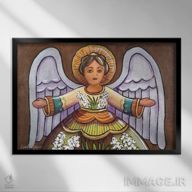 تابلو فرشته جنوب غربی با یوکاها اثر کندی مایر - نمای قابدار مشکی