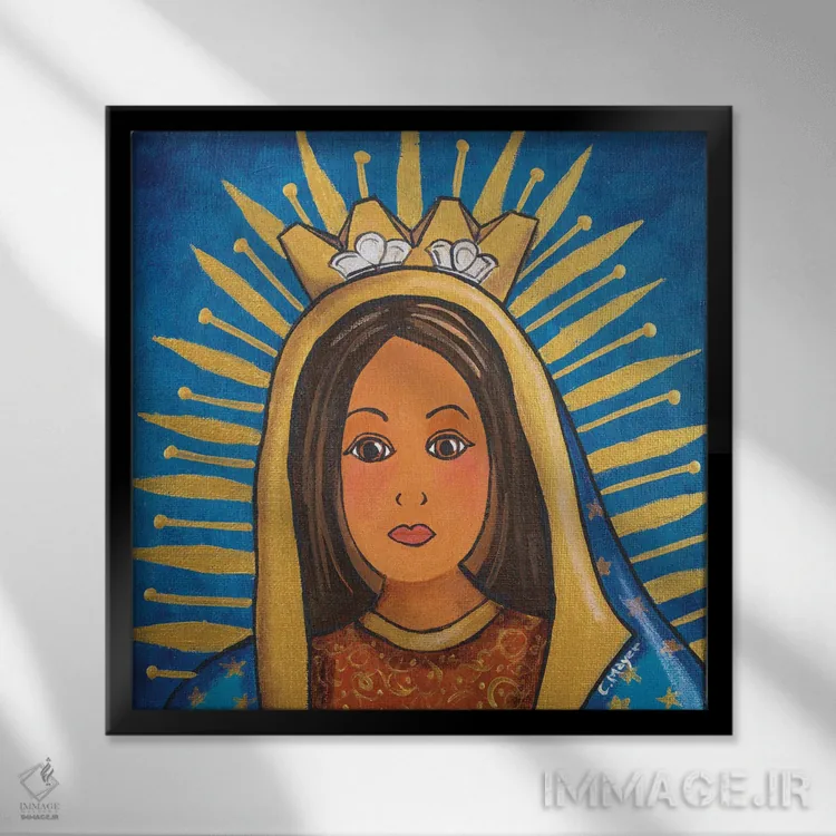 تابلو پرتره گوادالوپه اثر کندی مایر - نمای قابدار مشکی