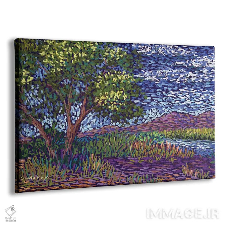 تابلو سایه کنار رودخانه اثر کندی مایر - نمای پرسپکتیو محصول