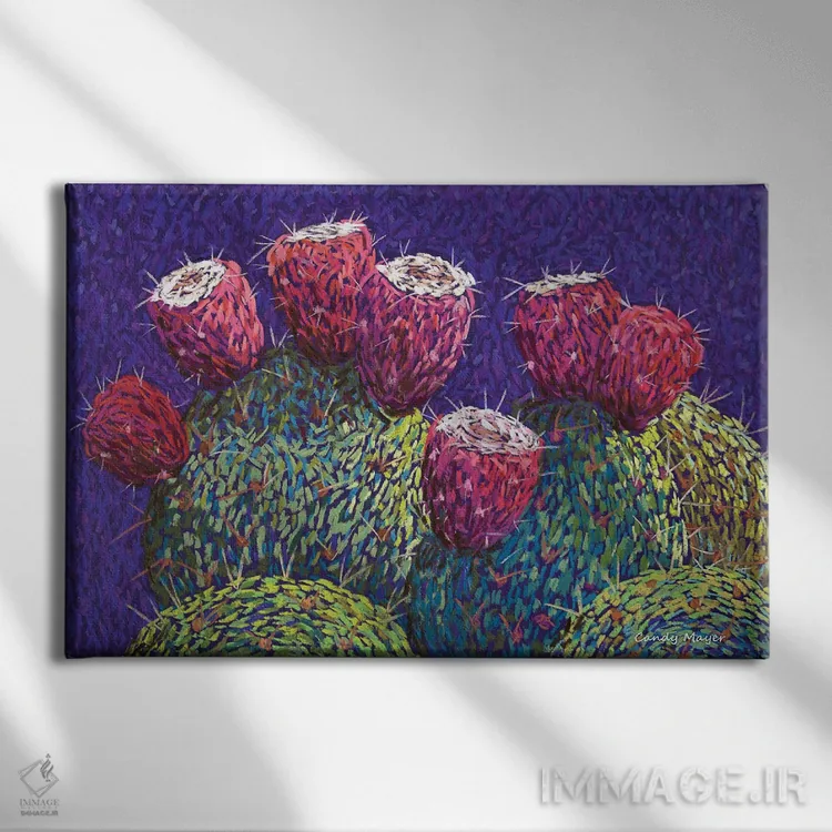 تابلو میوه انجیر خارگی اثر کندی مایر - نمای روبهرو روی دیوار