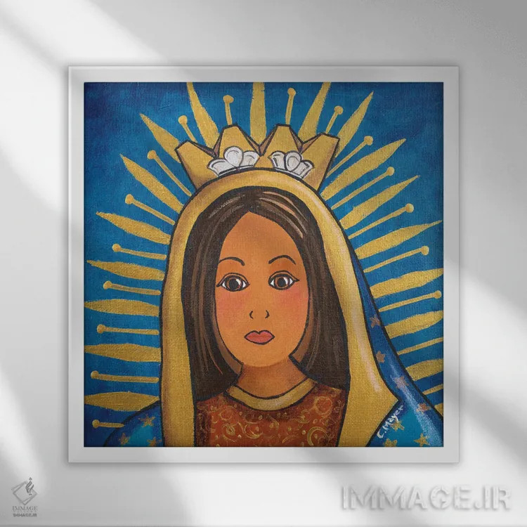 تابلو پرتره گوادالوپه اثر کندی مایر - نمای قابدار سفید