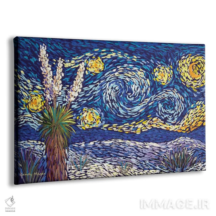 تابلو شب پرستاره در وایت سندز (پارک ملی) اثر کندی مایر - نمای پرسپکتیو محصول