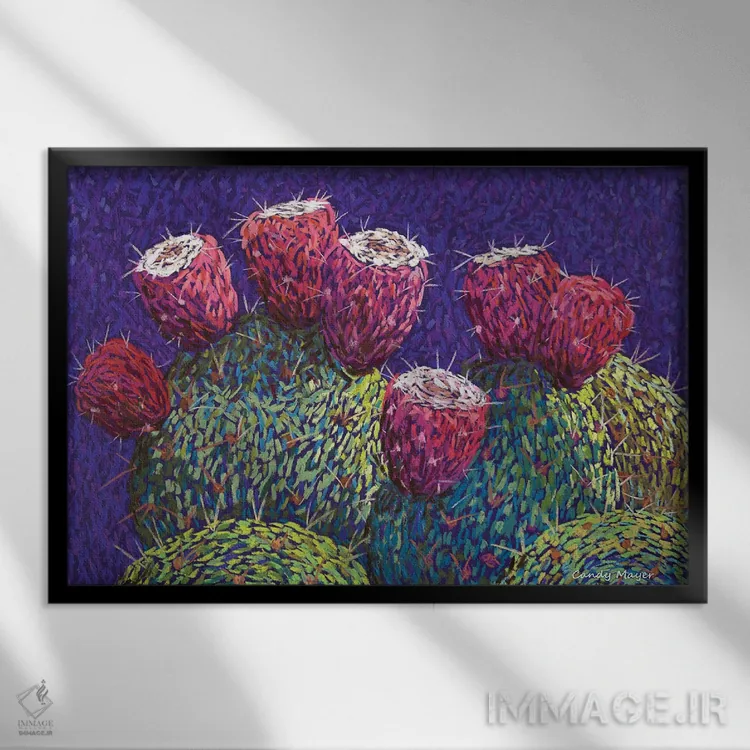 تابلو میوه انجیر خارگی اثر کندی مایر - نمای قابدار مشکی