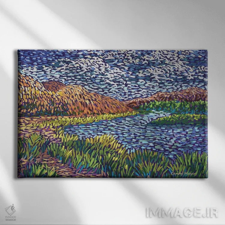 تابلو رود ریو گرانده در الپاسو اثر کندی مایر - نمای روبهرو روی دیوار