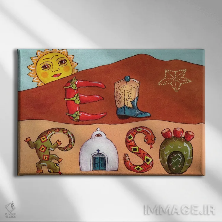 تابلو نامههای بیابانی اثر کندی مایر - نمای روبهرو روی دیوار