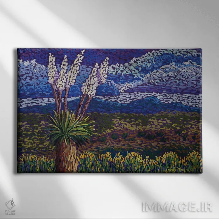 تابلو یوکای صحرایی (گیاه بیابانی) اثر کندی مایر - نمای روبهرو روی دیوار