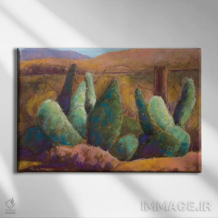 تابلو کاکتوس مرزی اثر کندی مایر - نمای روبهرو روی دیوار