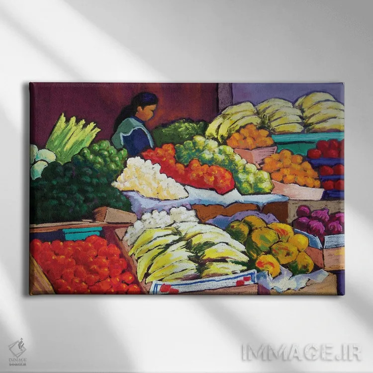 تابلو بازار (اسپانیایی) اثر کندی مایر - نمای روبهرو روی دیوار