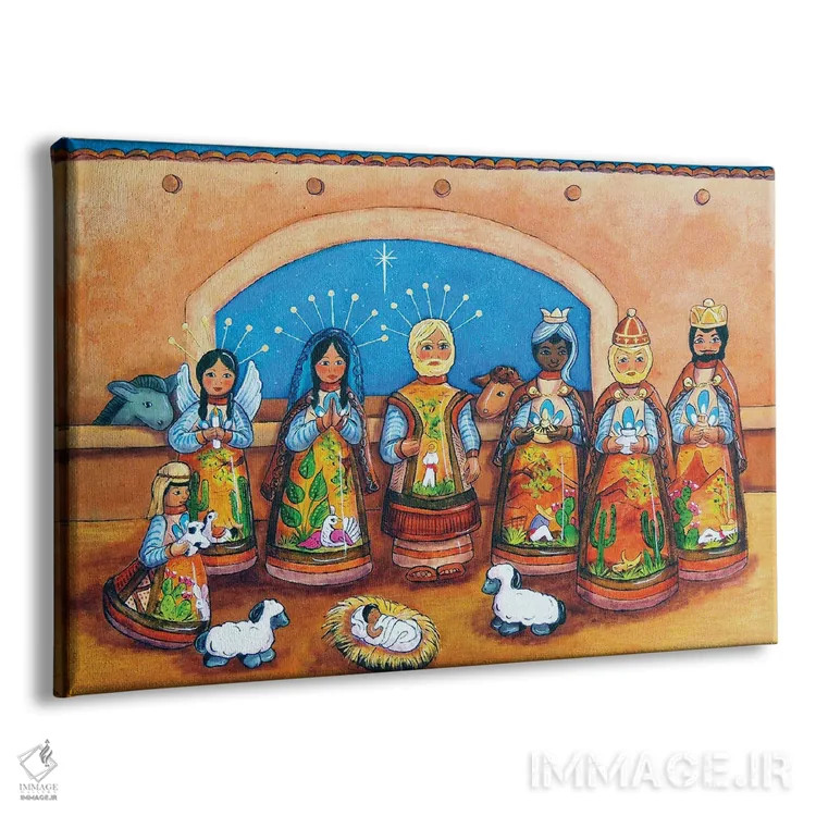 تابلو تولد مسیح (صحنه تولد) اثر کندی مایر - نمای پرسپکتیو محصول