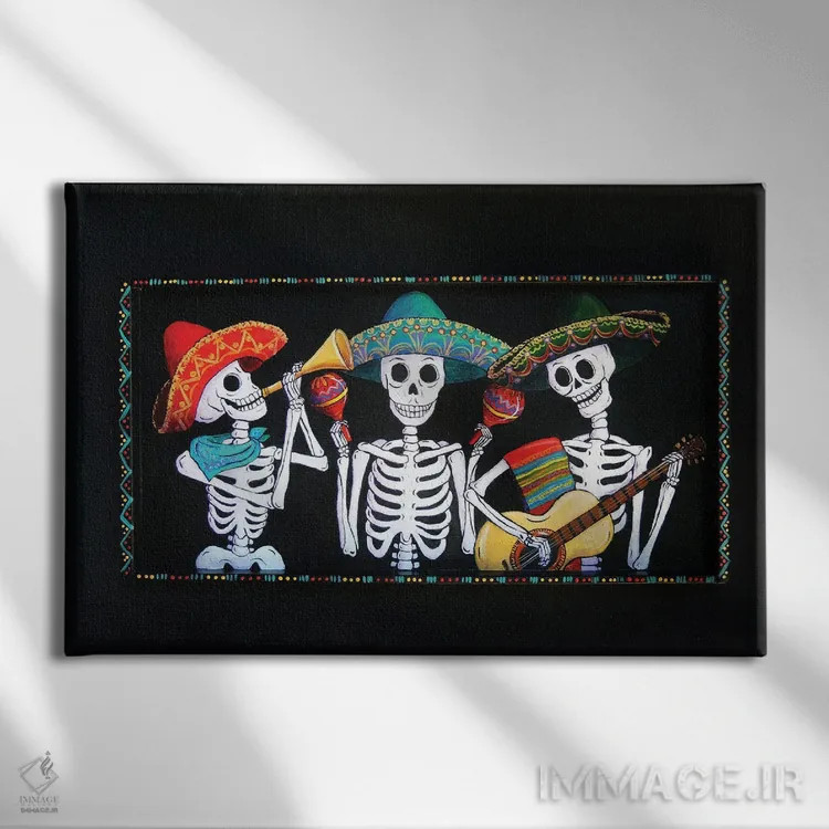 تابلو نوازندگان اثر کندی مایر - نمای روبهرو روی دیوار