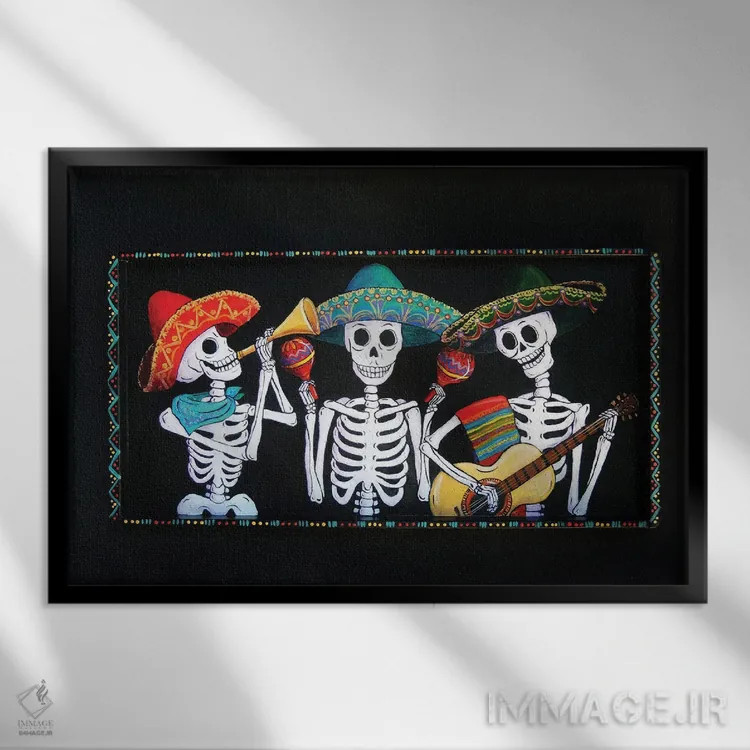 تابلو نوازندگان اثر کندی مایر - نمای قابدار مشکی