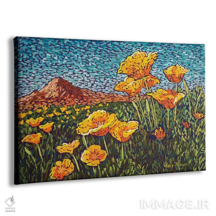 تابلو شقایقها اثر کندی مایر - نمای پرسپکتیو محصول