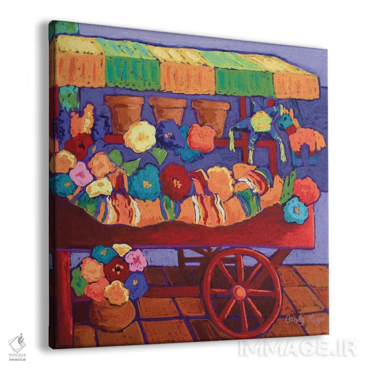 تابلو چرخ گلفروشی اثر کندی مایر - نمای پرسپکتیو محصول