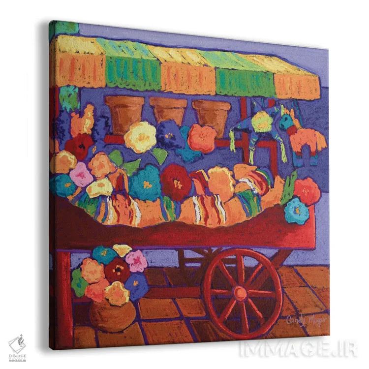 تابلو چرخ گلفروشی اثر کندی مایر - نمای پرسپکتیو محصول