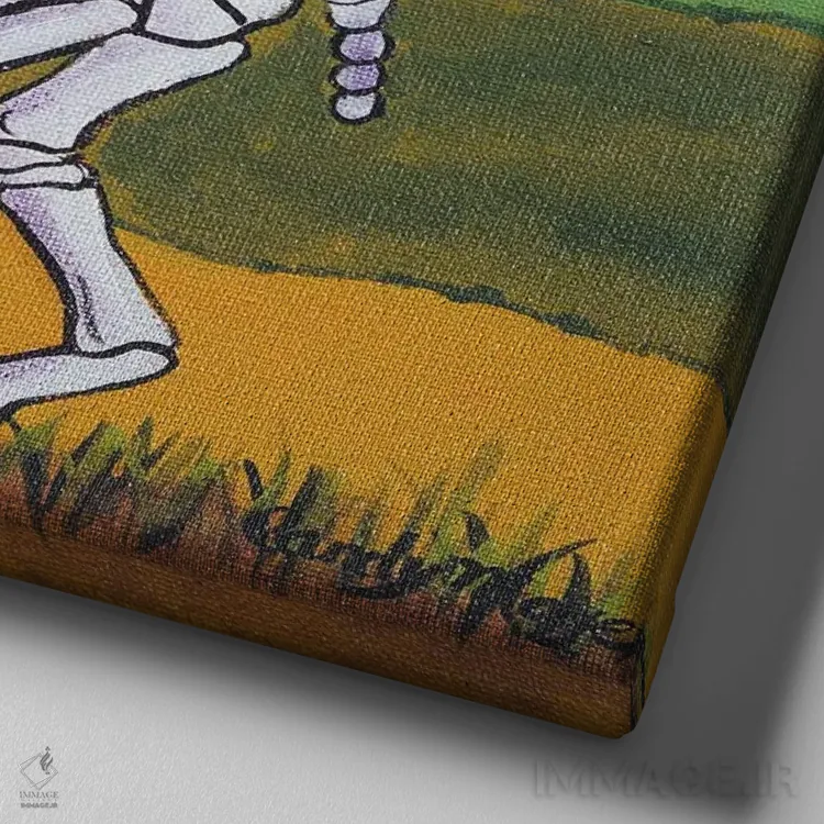 تابلو کابوی غربی اثر کندی مایر - نمای نزدیک بافت بوم