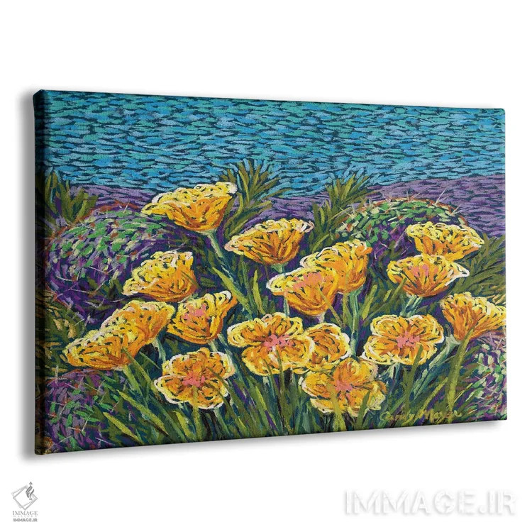 تابلو شقایق و انجیر خارگی اثر کندی مایر - نمای پرسپکتیو محصول