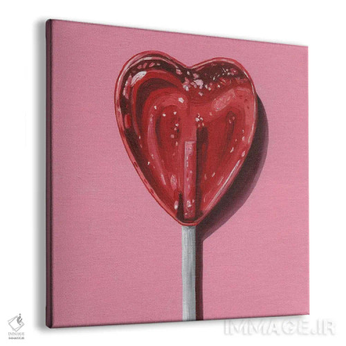 تابلو آبنبات چوبی قلبی اثر جانسو روسی - نمای پرسپکتیو محصول