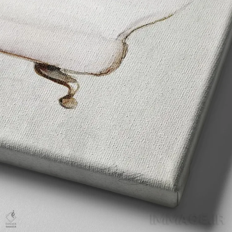 تابلو حمام گیاهی ۲ اثر استلا چانگ - نمای نزدیک بافت بوم